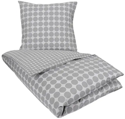 Sengetøj 240x220 - Kingsize sengetøj - Circle grey - Sengelinned i 100% Bomuld