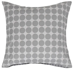  Pudebetræk 60x63 cm - Circle grey​​​​​​​ - Hovedpudebetræk i 100% Bomuld