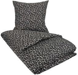 Sengetøj dobbeltdyne 200x200 cm - Leopard sengetøj - Sengesæt i 100% Bomuld - Borg Living