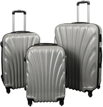 Billede af Kuffertsæt - 3 Stk. - Praktisk hardcase billige kufferter - Musling grå hos Shopdyner.dk