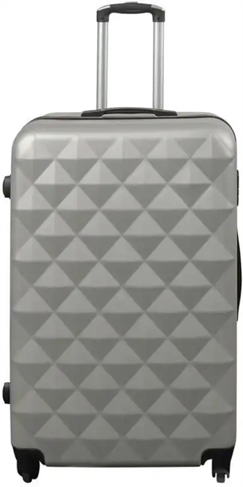 Billede af Stor kuffert - Diamant grå - Hardcase kuffert - Billig smart rejsekuffert