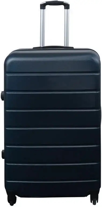 Billede af Stor kuffert - Mørkeblå - Hardcase kuffert - Str. Large - Letvægts kuffert med 4 hjul hos Shopdyner.dk