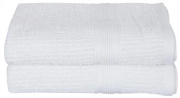 Håndklæder - Pakke á 2 stk. 50x100 cm - Hvide - 100% Bomuld