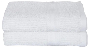 Gæstehåndklæder - Pakke á 2 stk. - 40x60 cm - Hvide - 100% Bomuld (5714580931870)