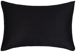 Pudebetræk 70x100 cm - Check Black - Sort - Jacquardvævet - 100% bomuldssatin 