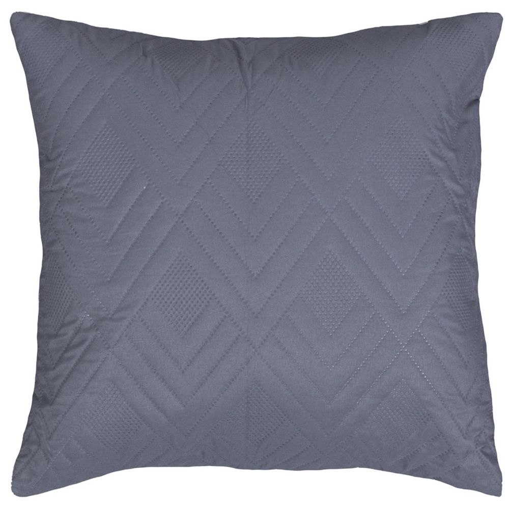 Gavlpude - 80x80 cm - 2 sidet - Mørkegrå og lysegrå - Stor pyntepude til sengen billede