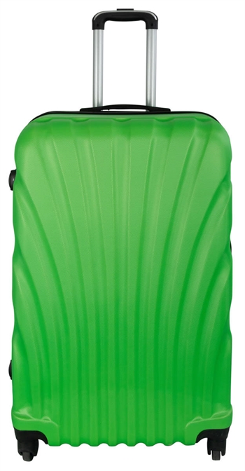 Billede af Stor kuffert - Grøn Musling hardcase kuffert - Eksklusiv rejsekuffert hos Shopdyner.dk