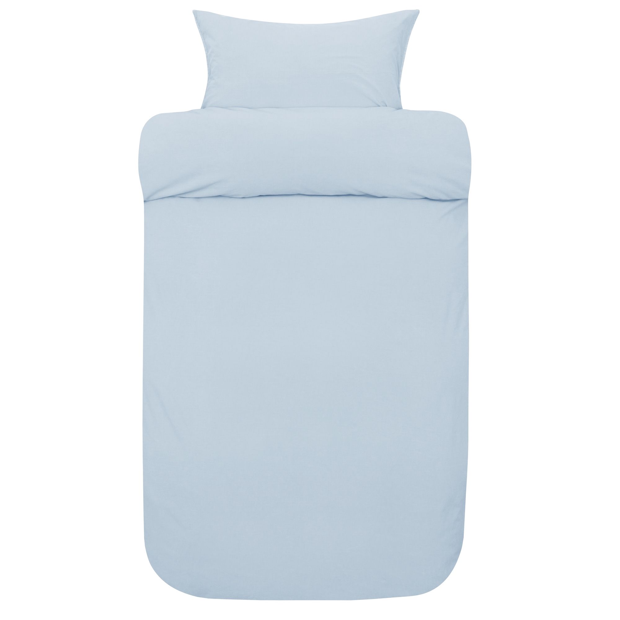 Økologisk sengetøj - 100% stenvasket bomuld - Frøya light blue - Sengelinned fra Høie of Scandinavia
