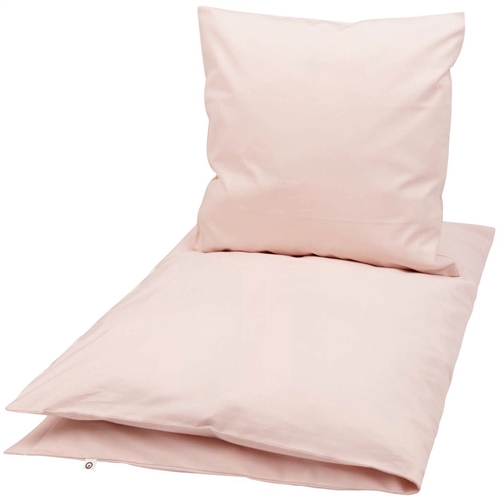 Se Baby sengetøj - Müsli - 70x100 cm - Rose Moon - 100% økologisk bomuld - Lyserød hos Shopdyner.dk
