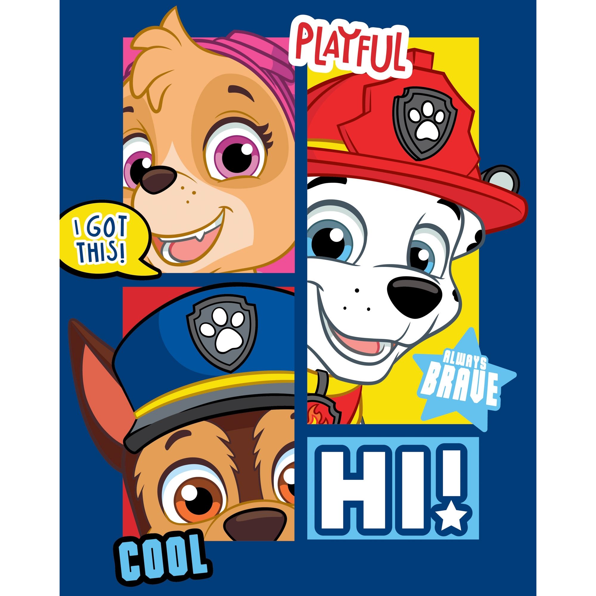 Børnetæppe - Paw Patrol og hans hvalpevenner - 100x140 cm - Blødt fleece tæppe - Borg Living billede