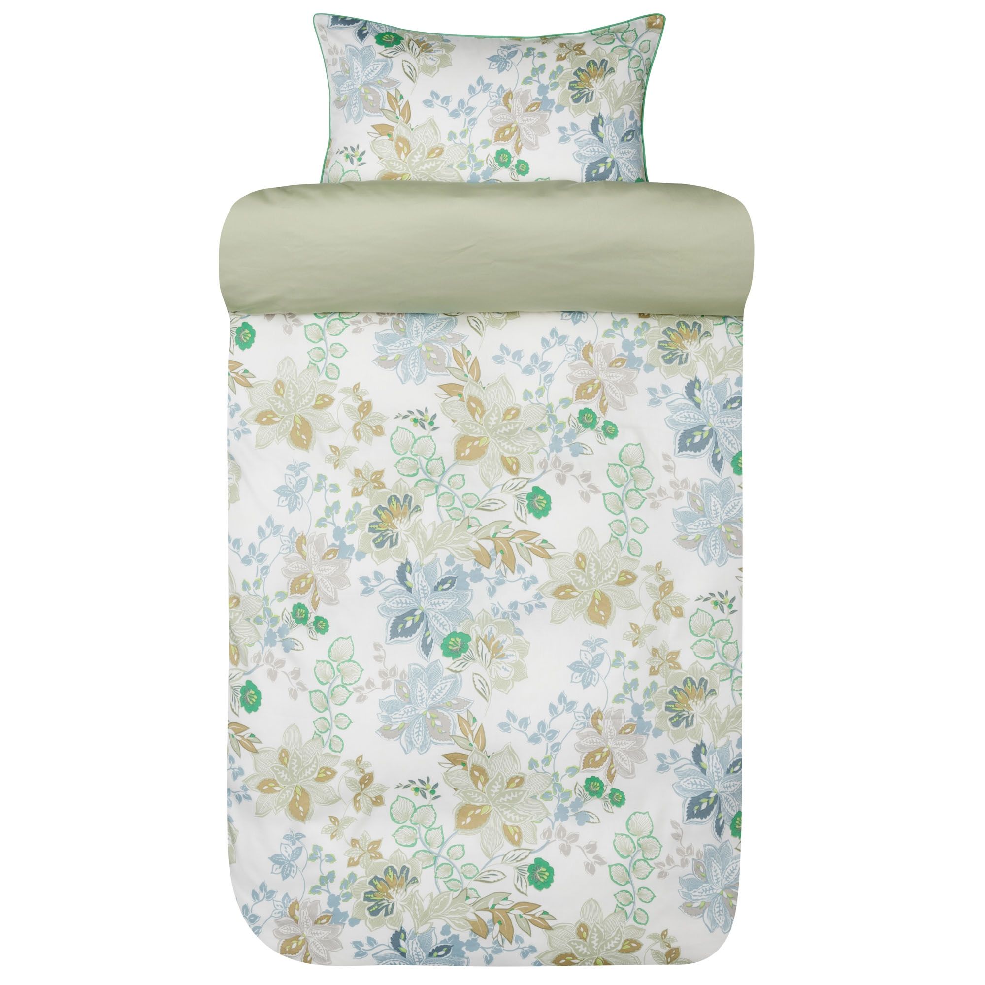 Satin sengetøj - Blødt bomuldssatin sengesæt - Cassandra light green - Sengelinned fra Høie of Scandinavia