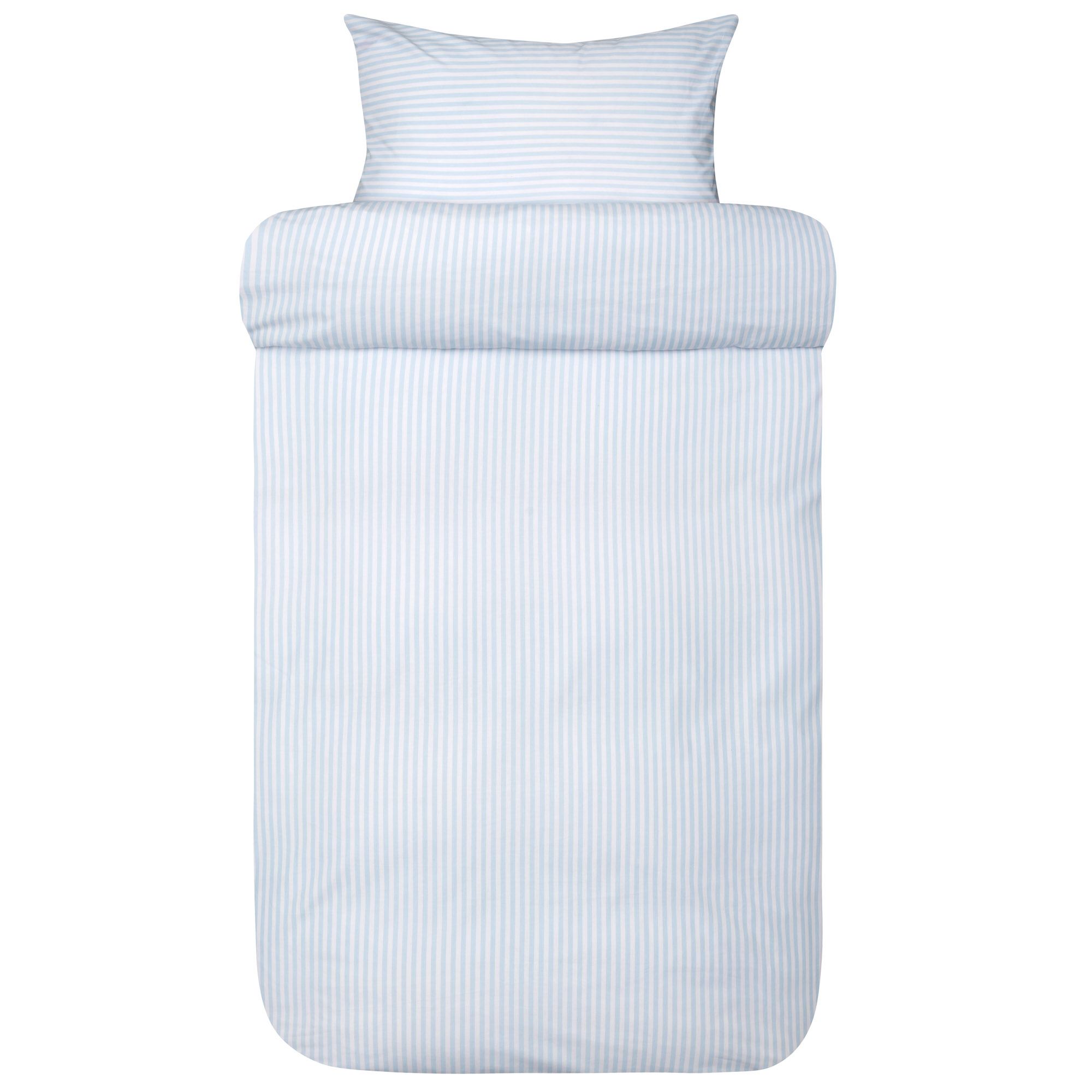 Stribet sengetøj - 100% ekstra fin bomuld - Tor light blue - Sengelinned fra Høie of Scandinavia