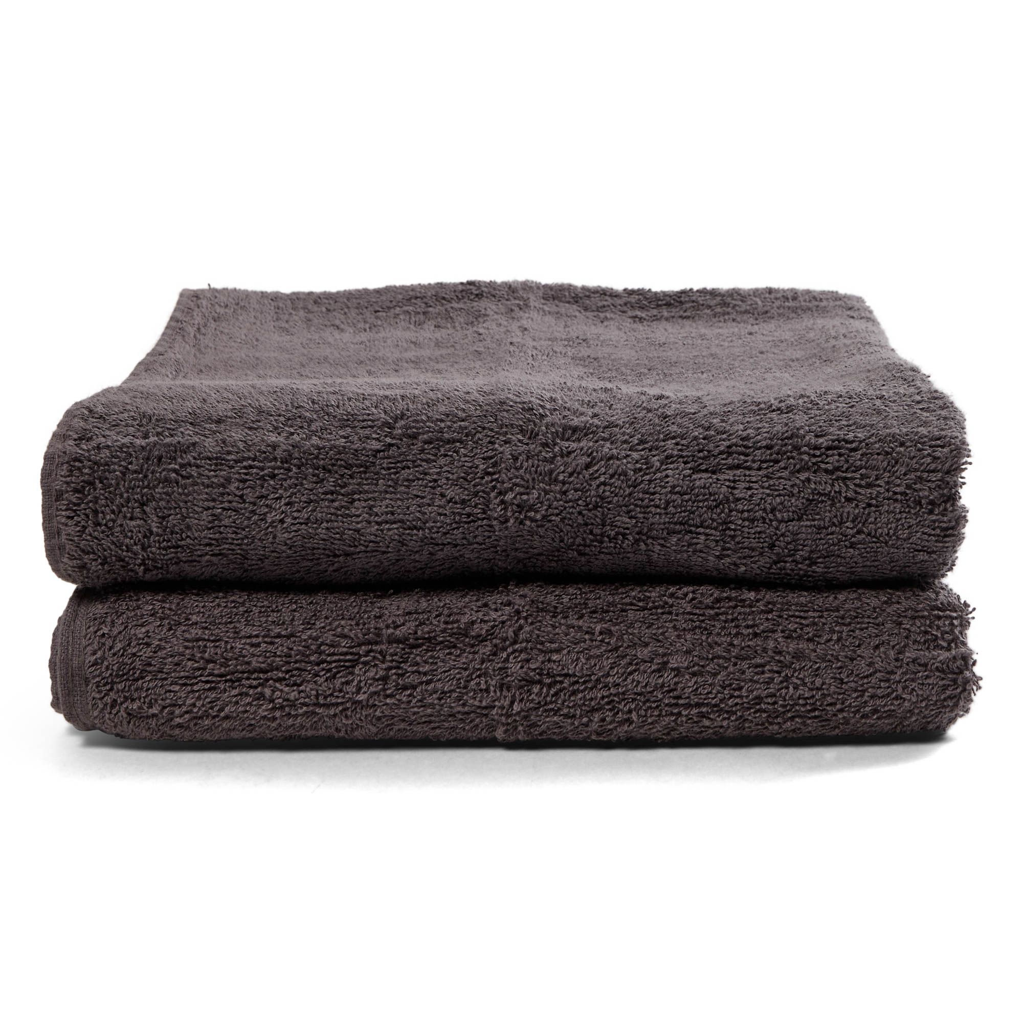 Badehåndklæder - 2 stk. - 70x140 cm - Mørkegrå - 100% Bomuld - Håndklædepakke fra Nordisk tekstil billede