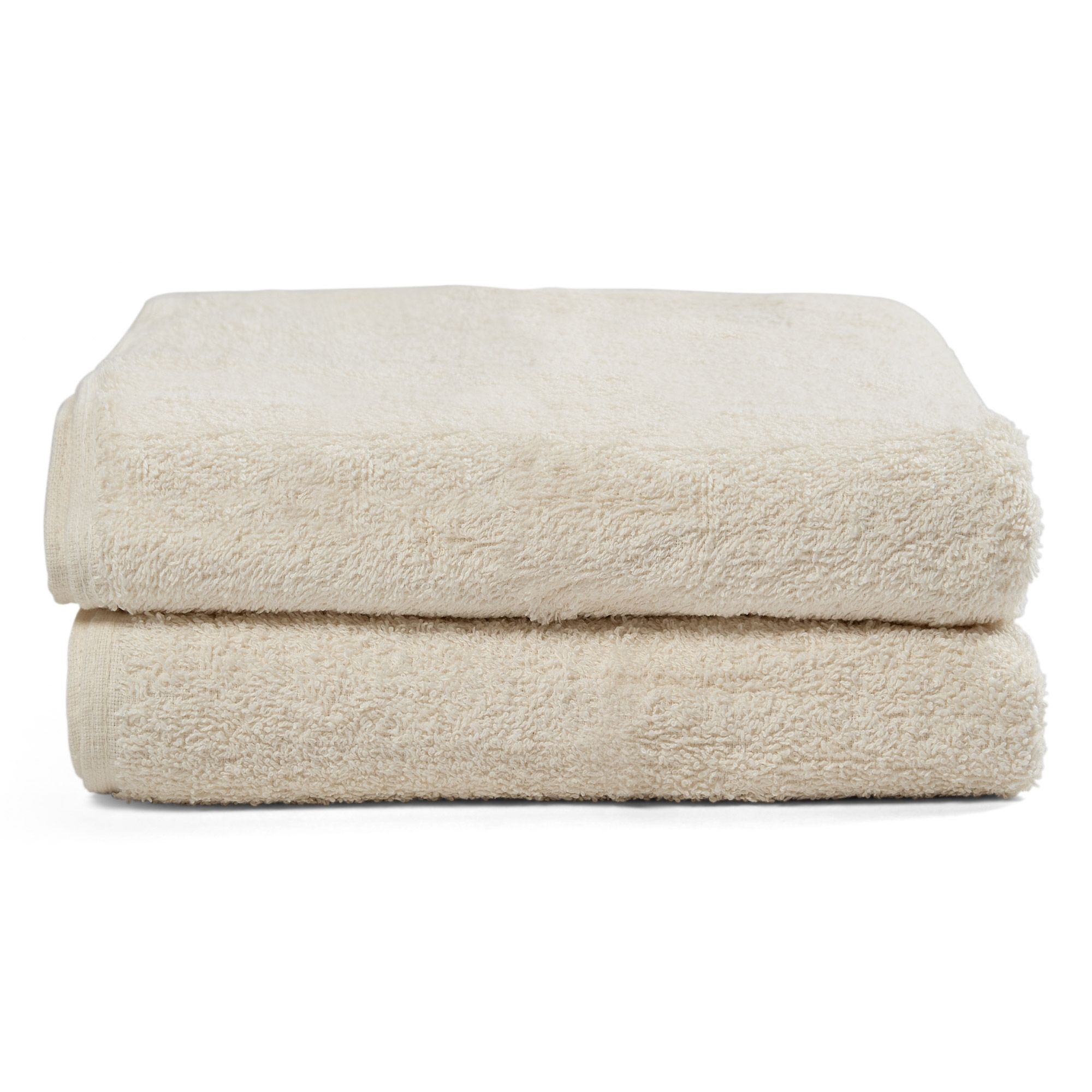 Håndklæder - 2 stk. 50x100 cm - Natur - 100% Bomuld - Håndklædepakke fra Nordisk tekstil billede