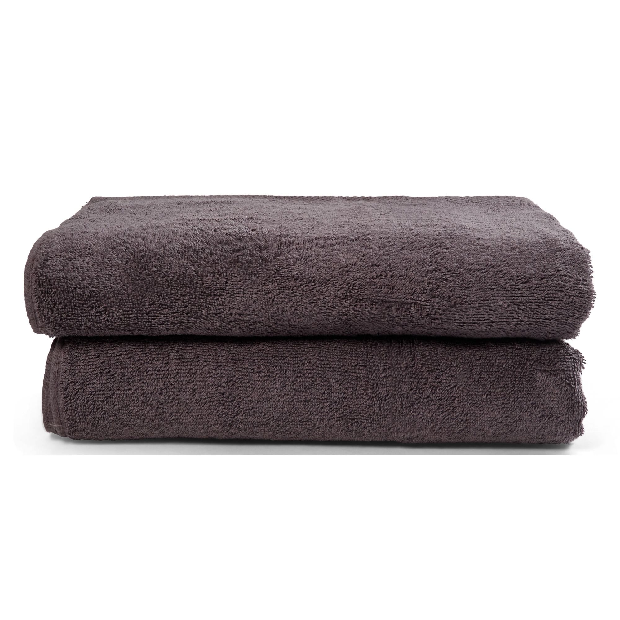 Håndklæder - 2 stk. 50x100 cm - Mørkegrå - 100% Bomuld - Håndklædepakke fra Nordisk tekstil billede