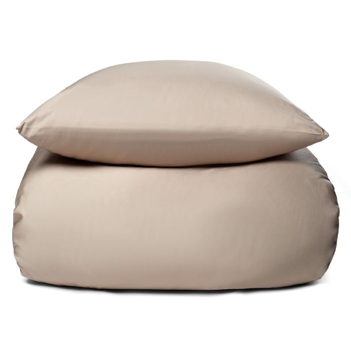Bambus dobbelt sengetøj - 100% Naturligt bambus - 200x220 cm - Champagne farvet, satinvævet dobbelt sengesæt