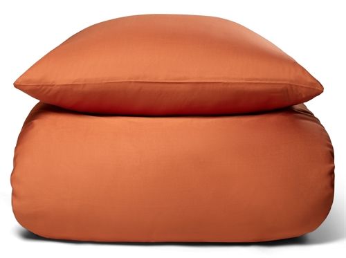 Bambus dobbelt sengetøj - 100% Naturligt bambus - 200x220 cm - Orange, satinvævet dobbelt sengesæt