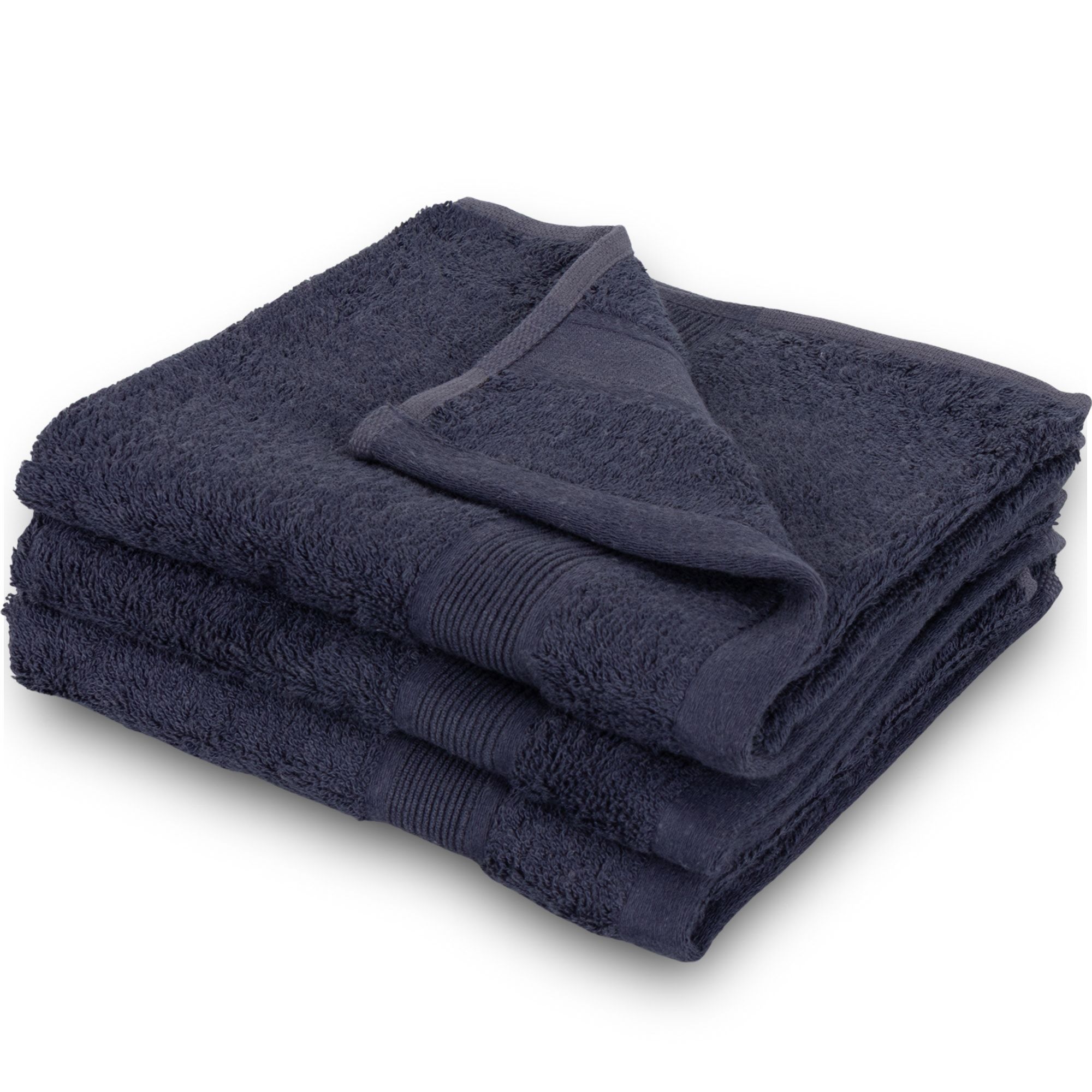 Bambus gæstehåndklæde - 40x60 cm - Mørkeblå - Bløde luksus håndklæder fra Excellent - By Borg billede