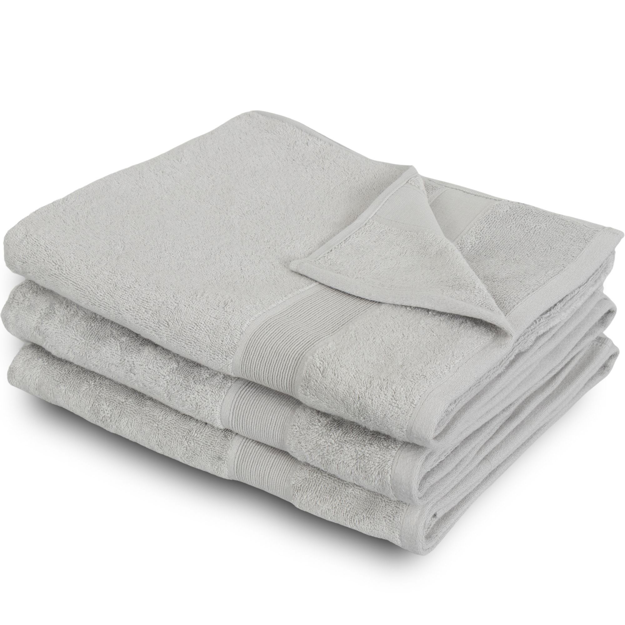 Bambus badelagen - 100x150 cm - Lysegrå - Bløde luksus håndklæder fra Excellent - By Borg billede