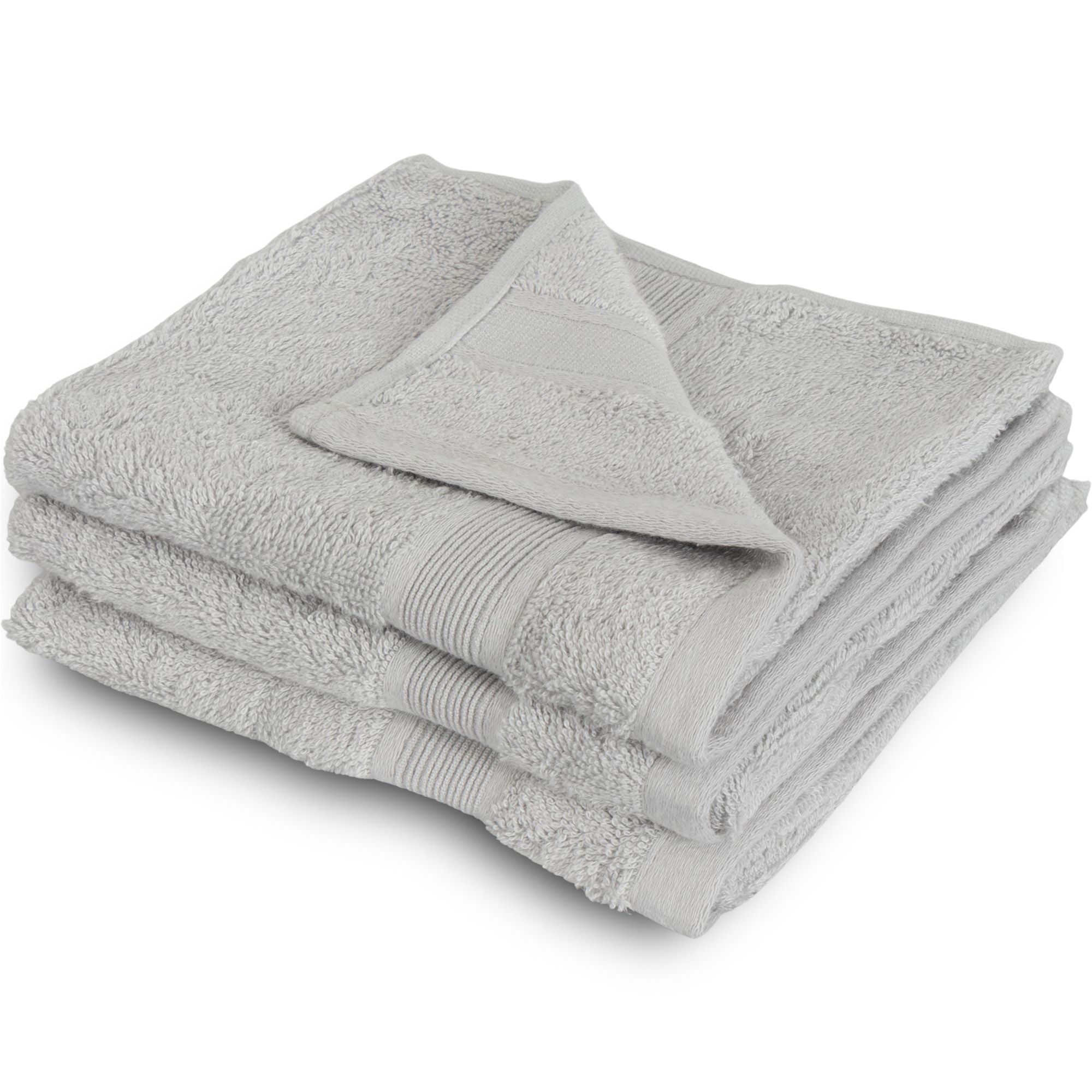 Bambus gæstehåndklæde - 40x60 cm - Lysegrå - Bløde luksus håndklæder fra Excellent - By Borg billede