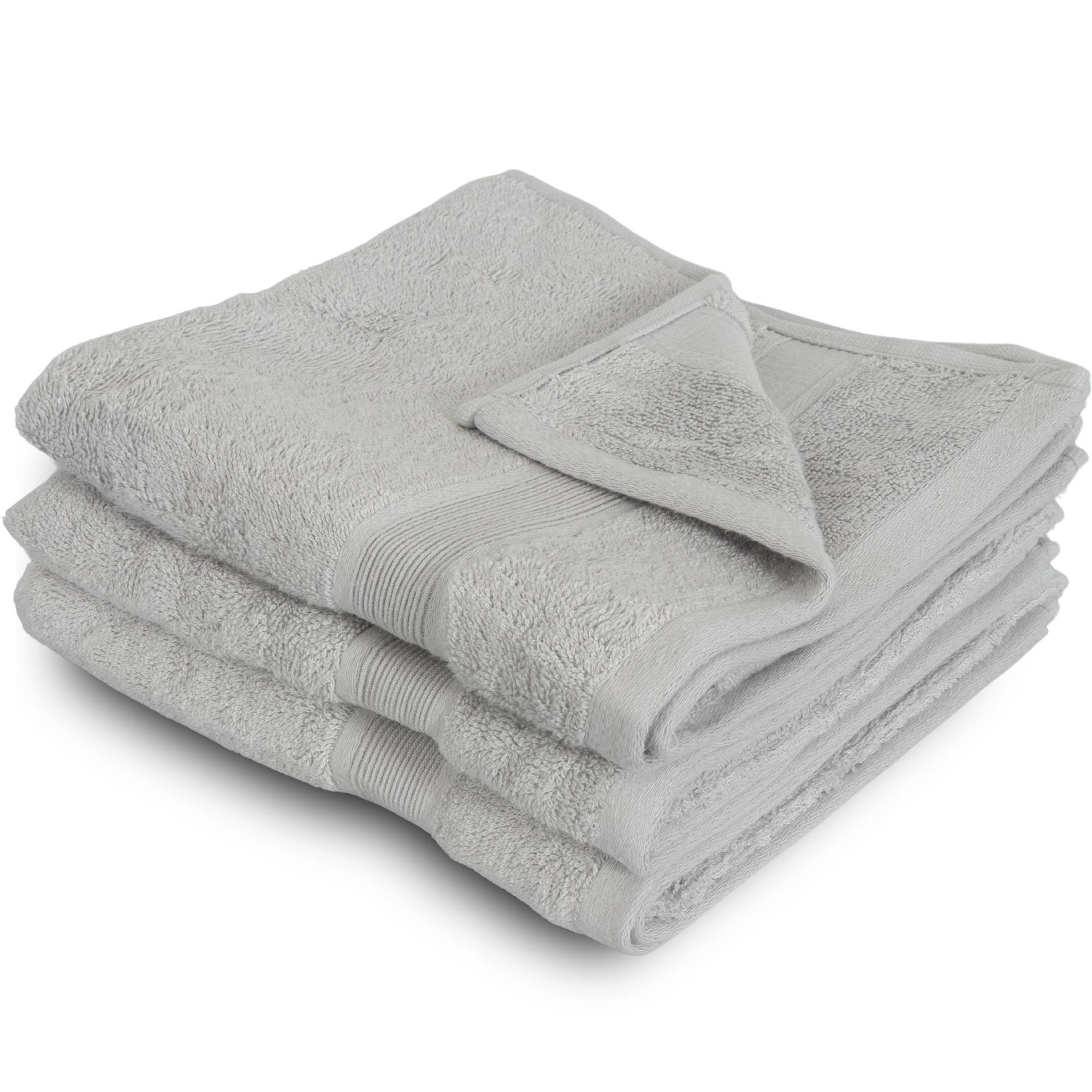 Bambus håndklæde - Lysegrå - Bambus/bomuld - Bløde luksus håndklæde fra Excellent By Borg