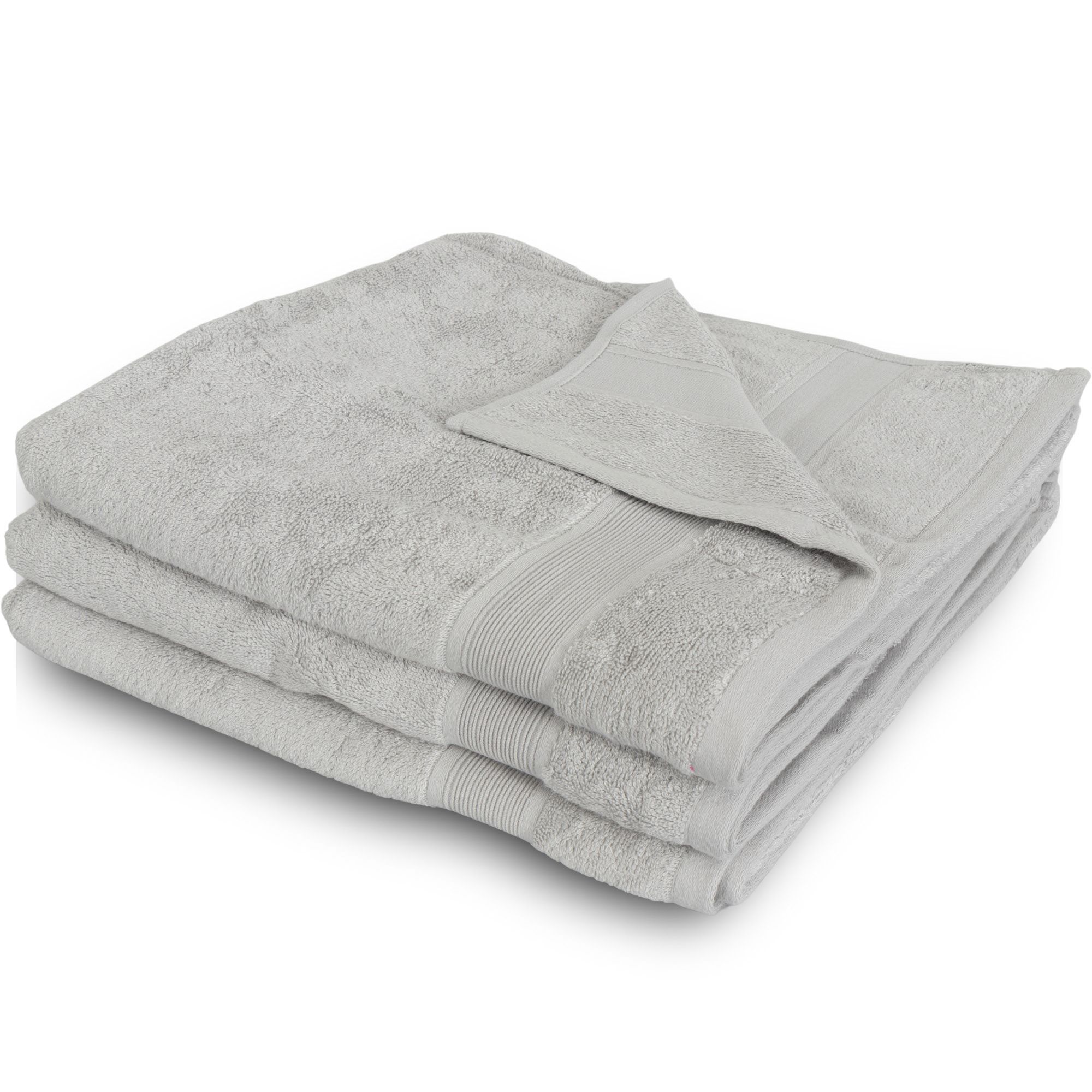 Bambus badehåndklæde - 70x140 cm - Lysegrå - Bløde luksus håndklæder fra Excellent - By Borg billede