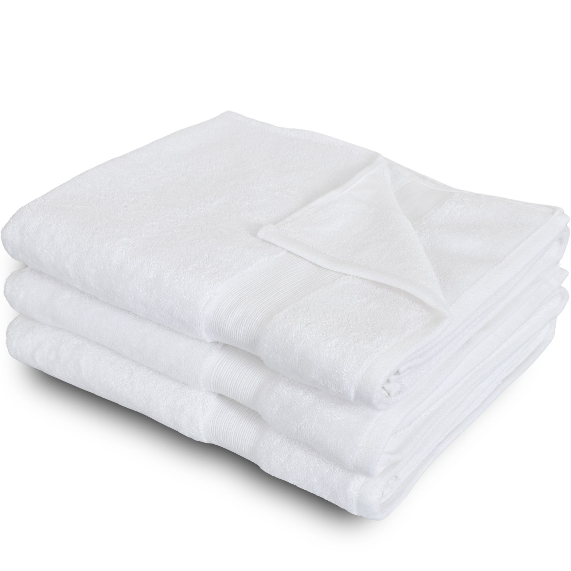 Bambus badelagen - 100x150 cm - Hvid - Bløde luksus håndklæder fra Excellent - By Borg billede