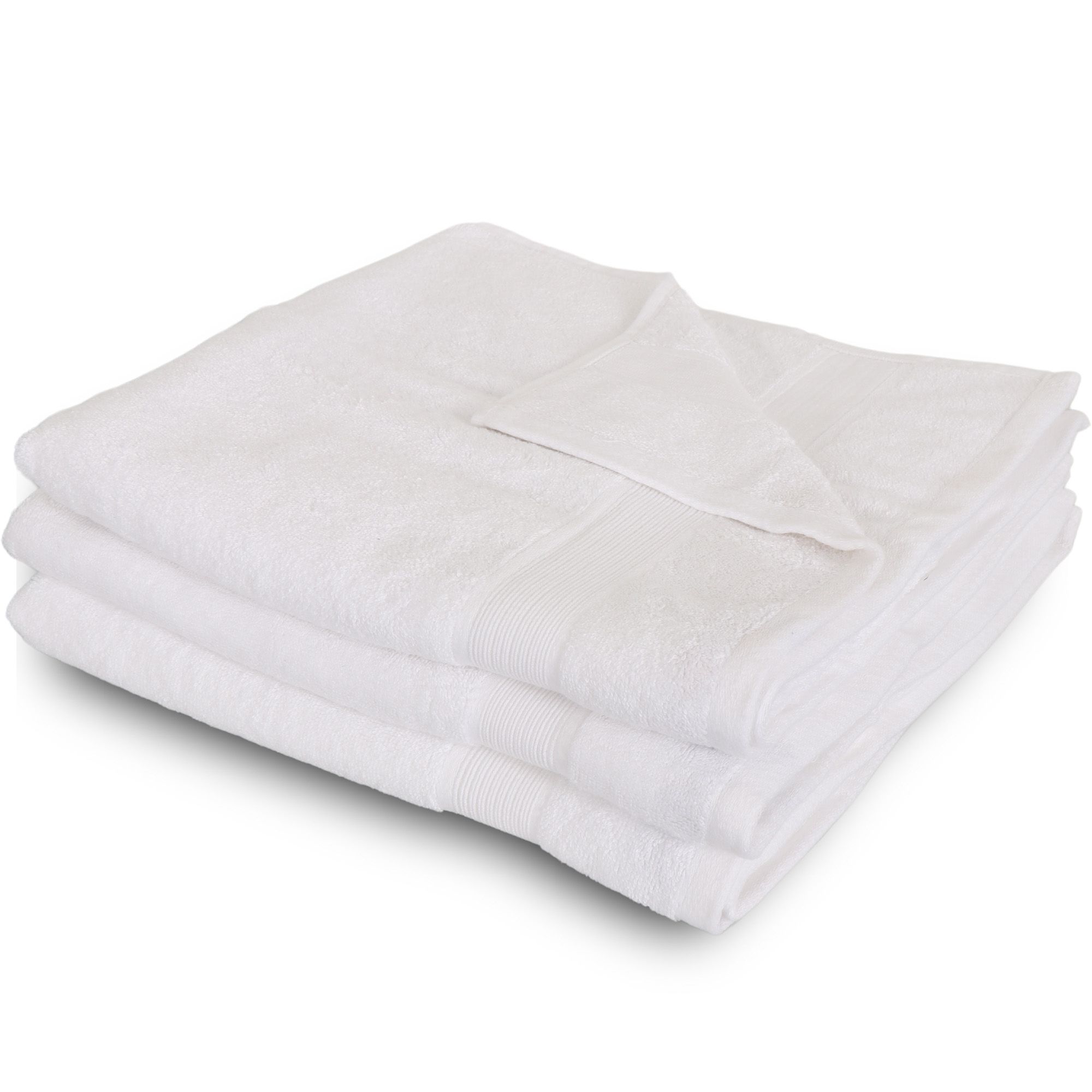 Bambus badehåndklæde - 70x140 cm - Hvid - Bløde luksus håndklæder fra Excellent - By Borg billede