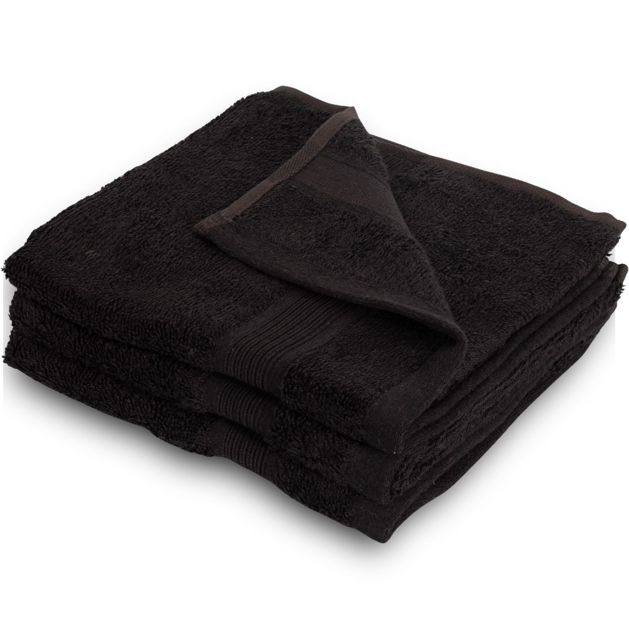 Bambus gæstehåndklæde - 40x60 cm - Sort - Bløde luksus håndklæder fra Excellent - By Borg billede