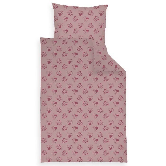 Minnie sengetøj 70x100 cm - Baby sengesæt med Minnie Mouse - 100% bomulds sengelinned