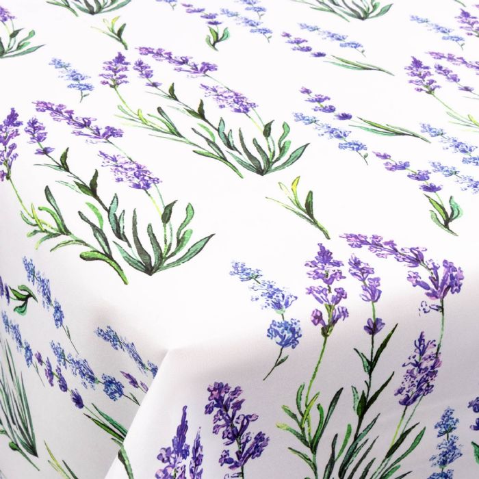 Tekstil voksdug med akrylbelægning - 30 meter på rulle - Lavender Bloom - 140 cm bred tekstildug