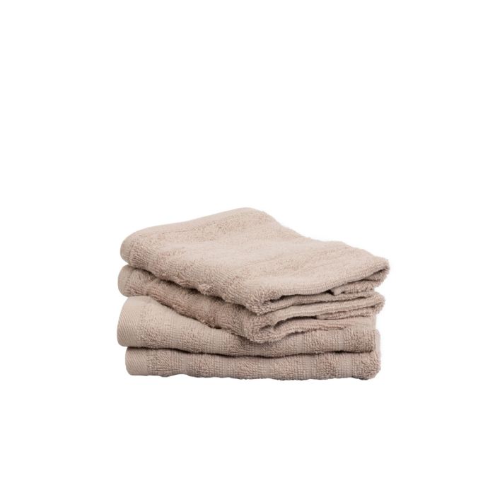 Gæstehåndklæder 2 stk. i 100% kæmmet bomuld - Bløde sand farvet håndklæder 30x50 cm fra Borg Living