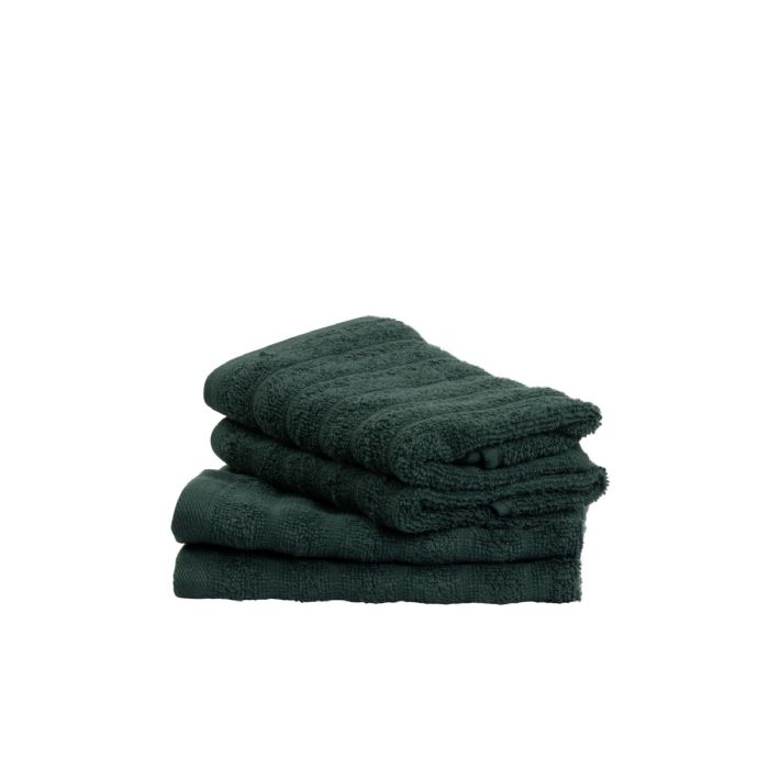 Gæstehåndklæder 2 stk. i 100% kæmmet bomuld - Bløde grønne håndklæder 30x50 cm fra Borg Living