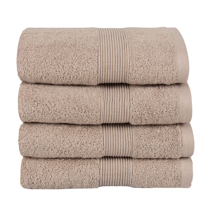 Økologisk håndklæde - 50x100 cm - 100% GOTS-certificeret bomuld - Sandfarvet håndklæde fra Premium By Borg