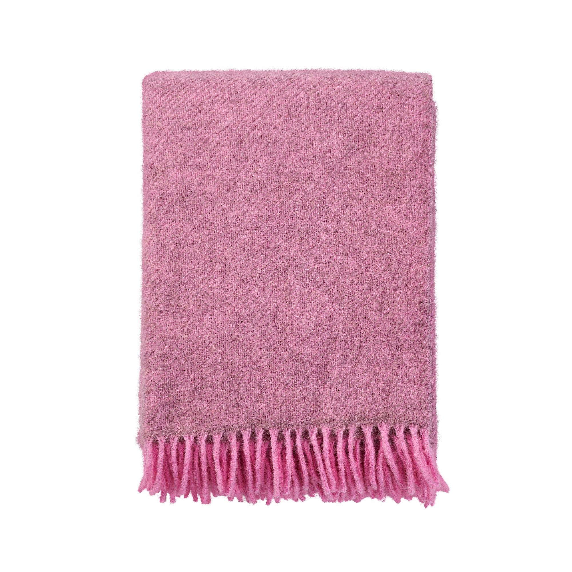 Uldplaid - 130x200 cm - Gotlanduld/lammeuld - Gotland Pink billede