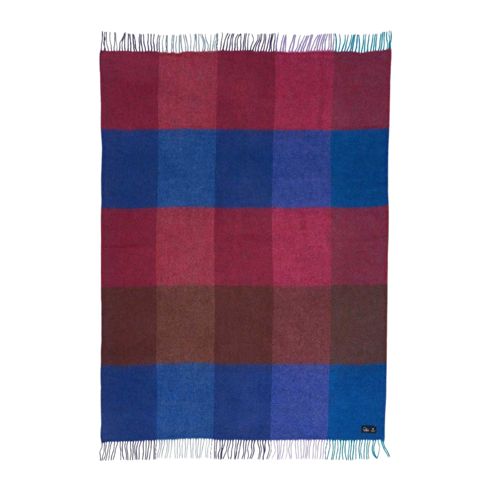 Uldplaid - 130x200 cm - Gotlanduld/lammeuld - Gotland Check Mauve billede