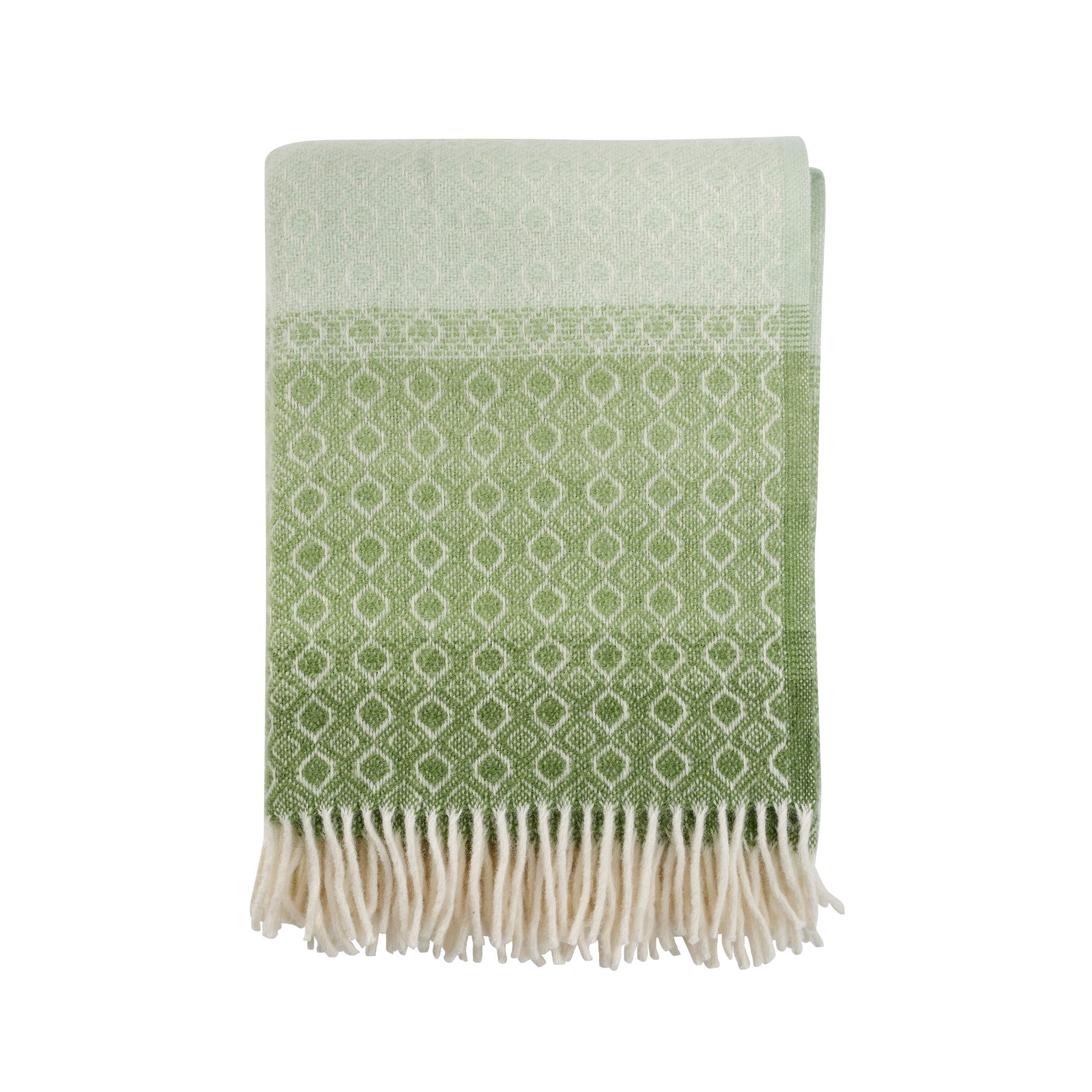 Uldplaid - 130x200 cm - 100% Lammeuld - Havanna Green Multi