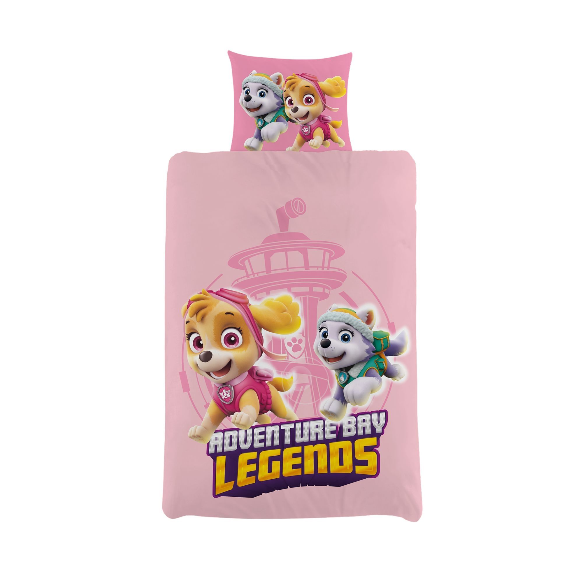 Paw Patrol sengetøj - 100% bomuld - Børnesengetøj 140x200 cm - Adventure bay legendes