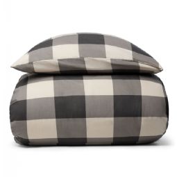 Sengetøj 100% bomuld - Gråt ternet sengesæt - Nordstrand Home dynebetræk