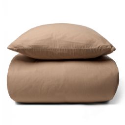 Stonewashed sengetøj - 100% Enzymvasket bomuld - Firm Brun - Nordstrand Home sengesæt 