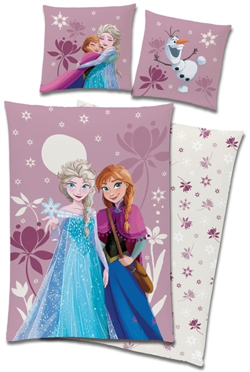 Frost 2 Junior sengetøj 100x140 cm - Anna og Elsa - 100% bomulds sengesæt Frozen