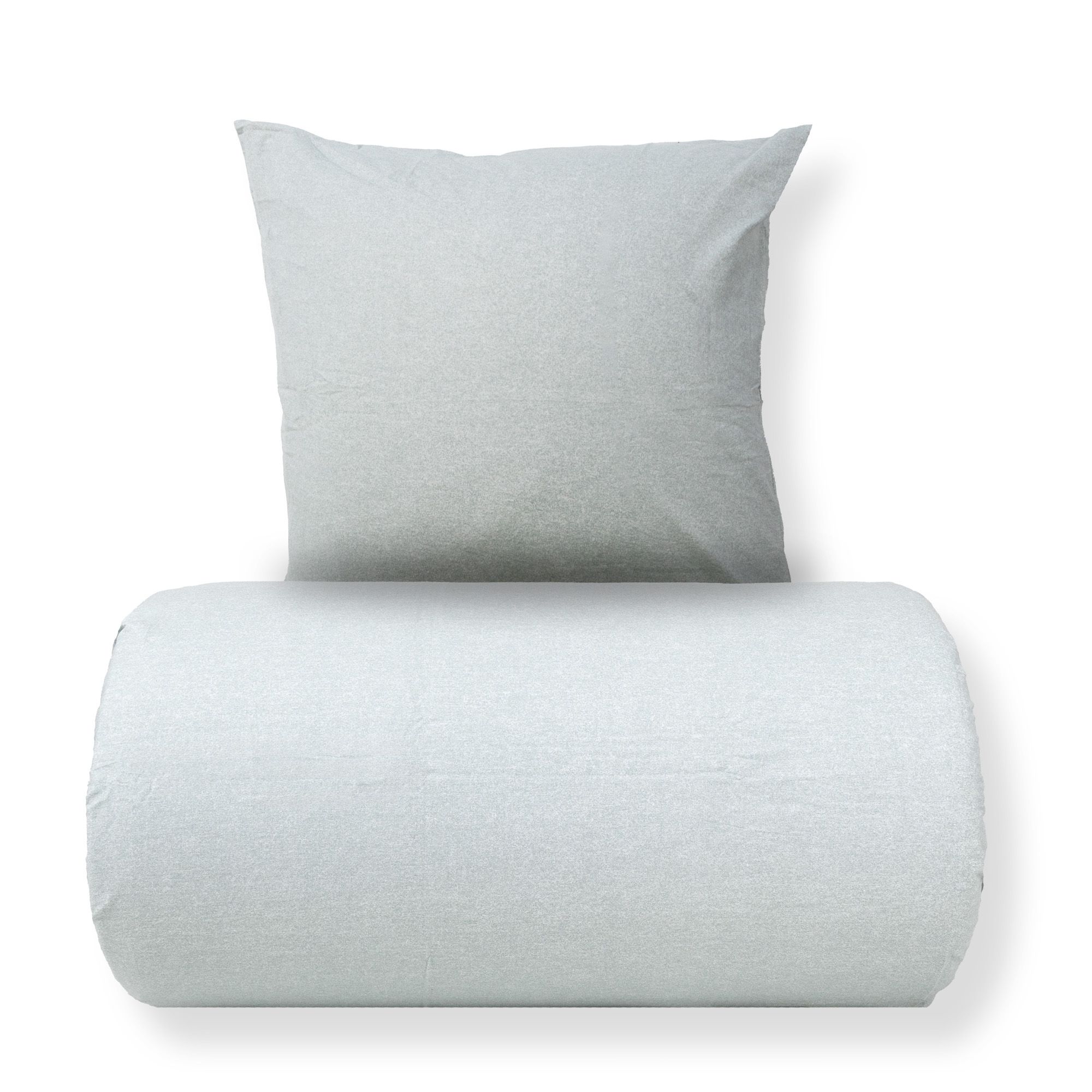 Sengetøj 140x200 cm - Bomulds flonel - Green Melange