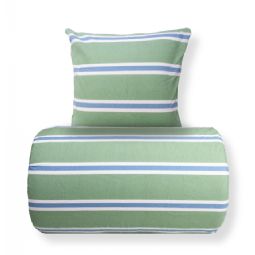 Sengetøj - Bomulds flonel - Grøn med striber