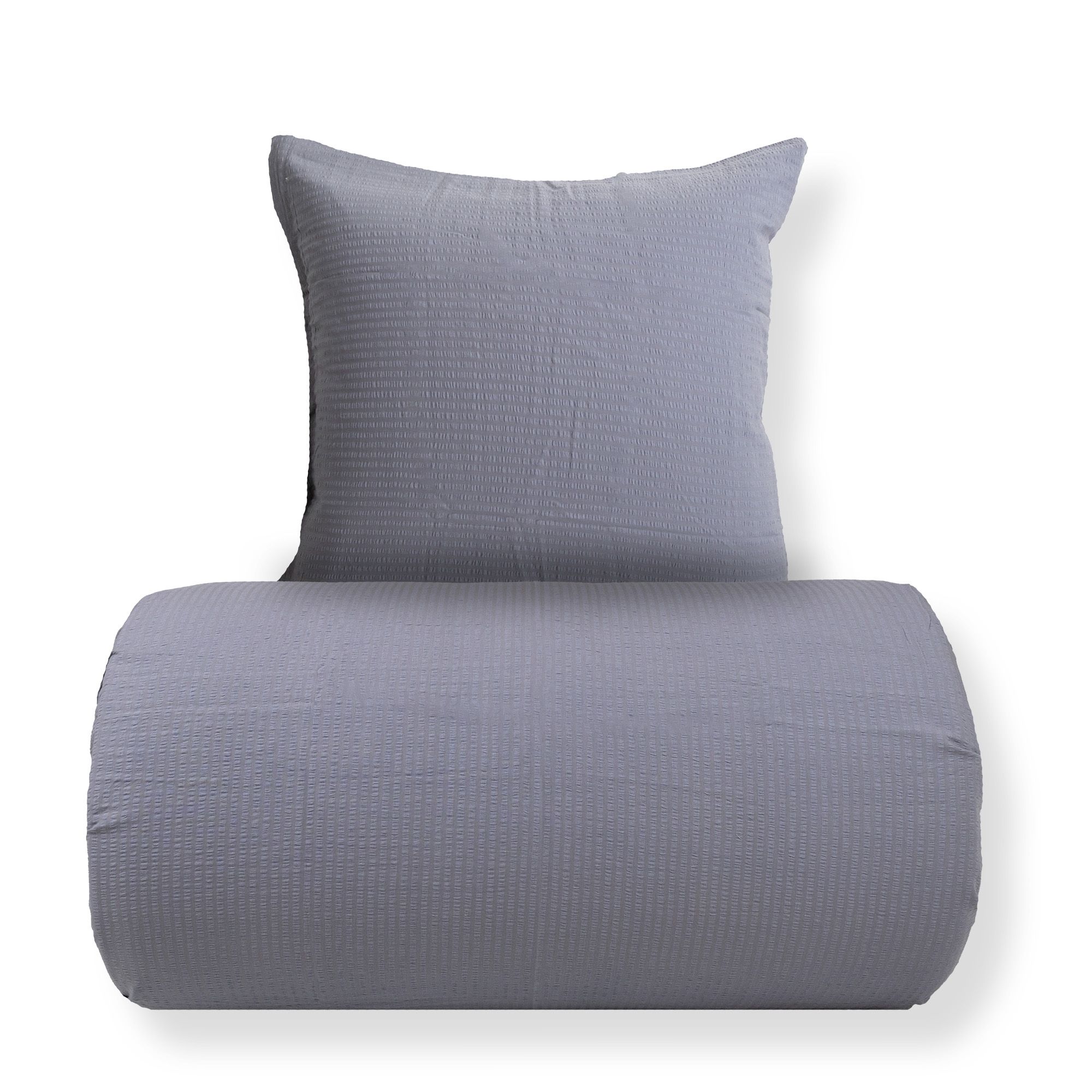 Sengetøj - Bæk og Bølge - 100% bomulds krep - Lysegråt ensfarvet