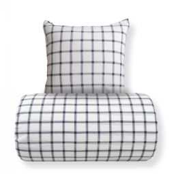 Sengetøj - Bæk og Bølge - 100% bomulds krep - Grå tern