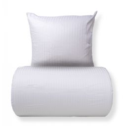 Sengetøj - 100% bomuldssatin - Klassisk hvide striber