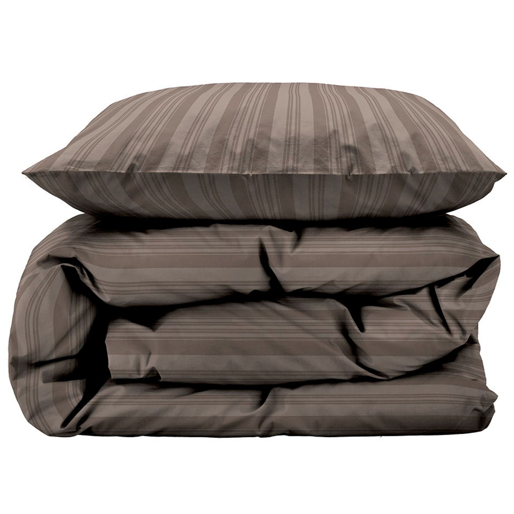 Dobbelt sengetøj 200x220 cm - 100% Damaskvævet bomuldssatin - Södahl Noble - Brun billede