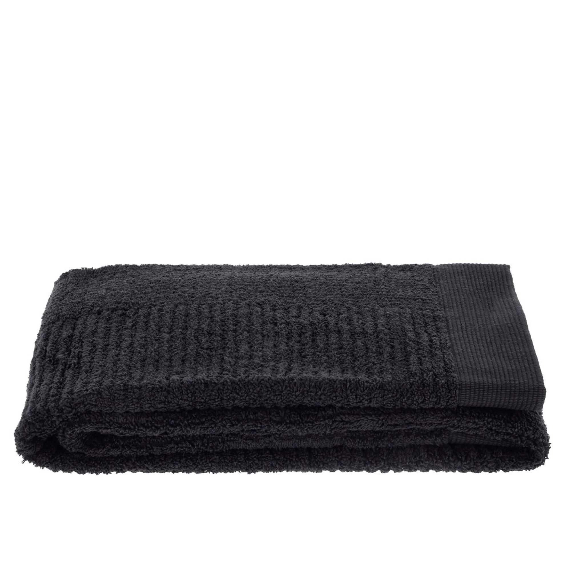 Håndklæde - 100% bomuld - Badehåndklæde 70x140 cm - Zone Denmark Classic - Sort billede