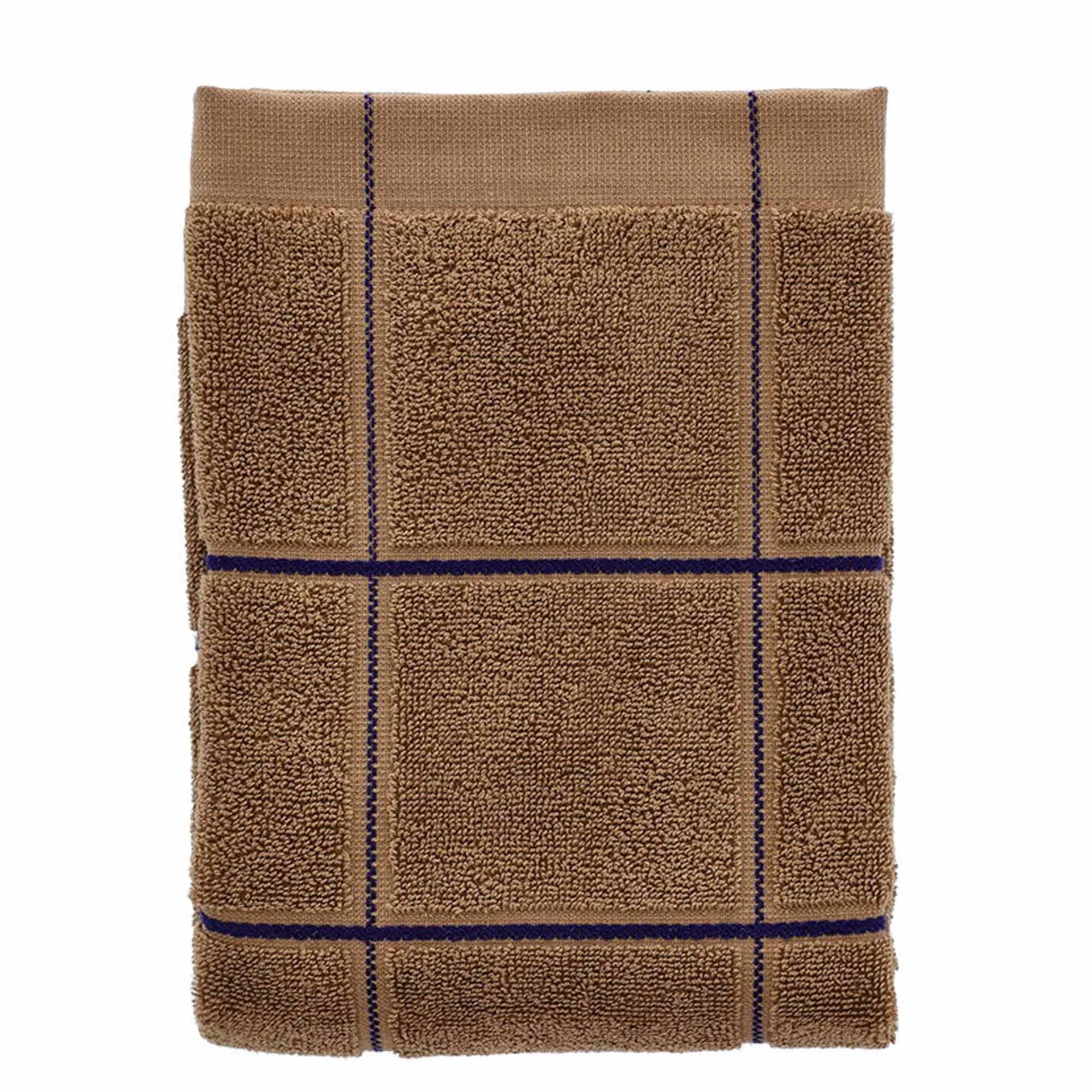 Økologisk håndklæde - 100% økologisk bomuld - Håndklæde 50x100 cm - Södahl Vista - Brun ternet billede