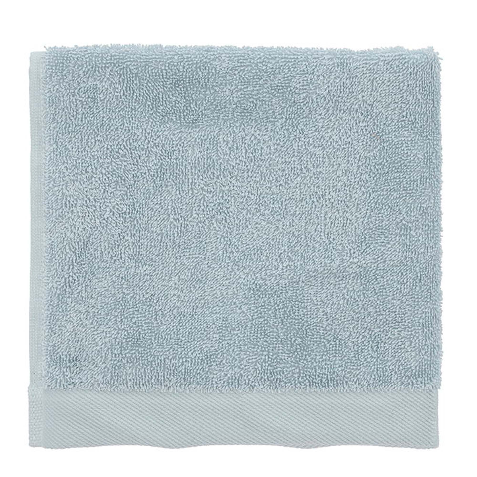 Økologisk håndklæde - 100% økologisk bomuld - Gæstehåndklæde lyseblå 40x60 cm - Södahl Organic Comfort - Linen blue billede